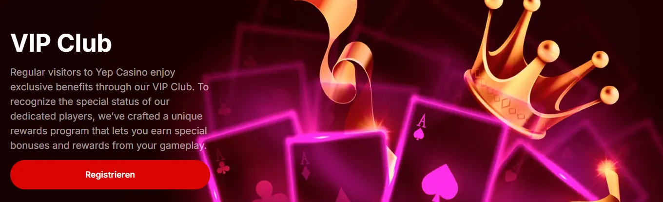 Yep Casino VIP Programm – exklusive Vorteile, Cashback, High Roller Bonus & persönlicher Manager